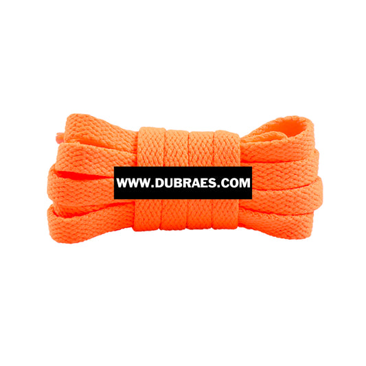 Neon Orange Classic Flat Shoelaces