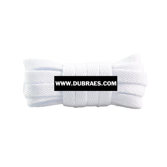 White Classic Flat Shoelaces